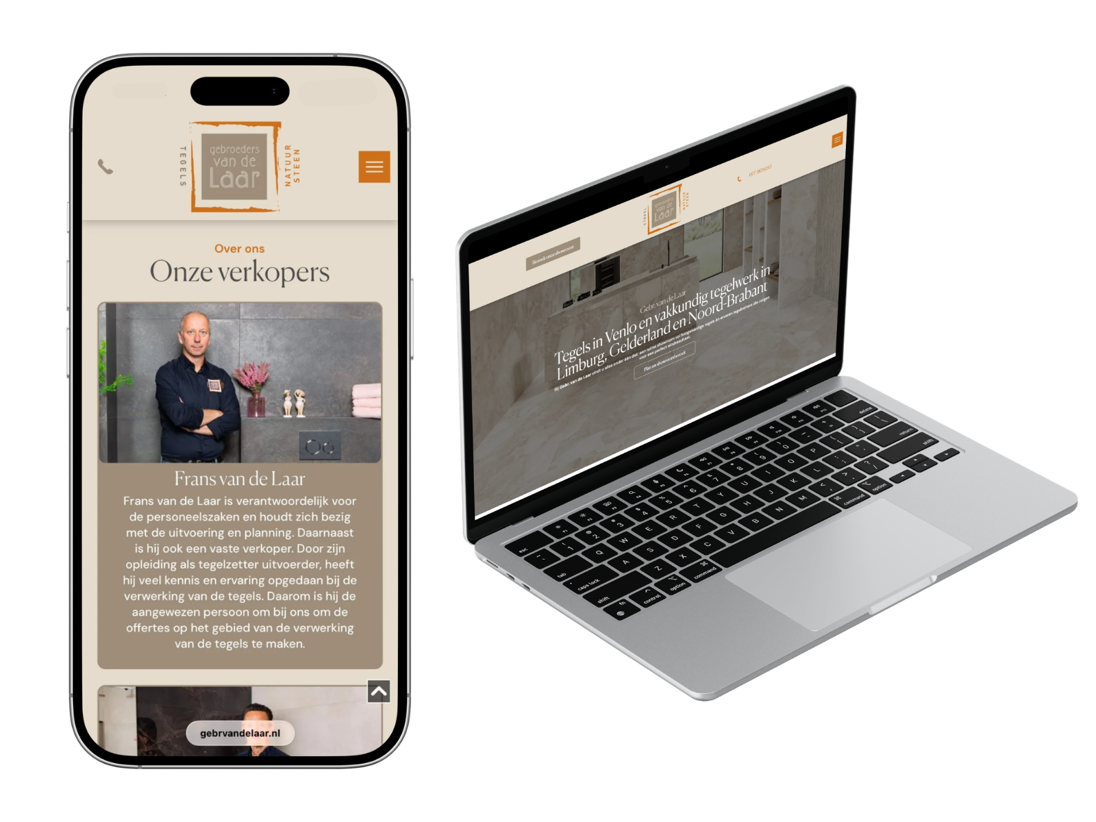Mockup van Gebr. van de Laar