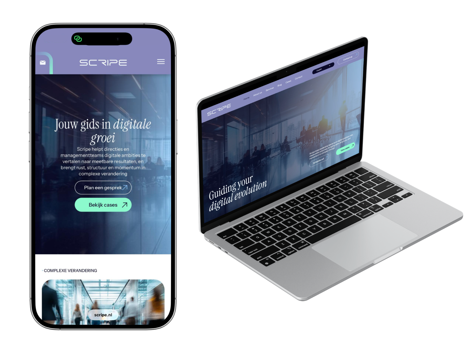 Mockup van Scripe