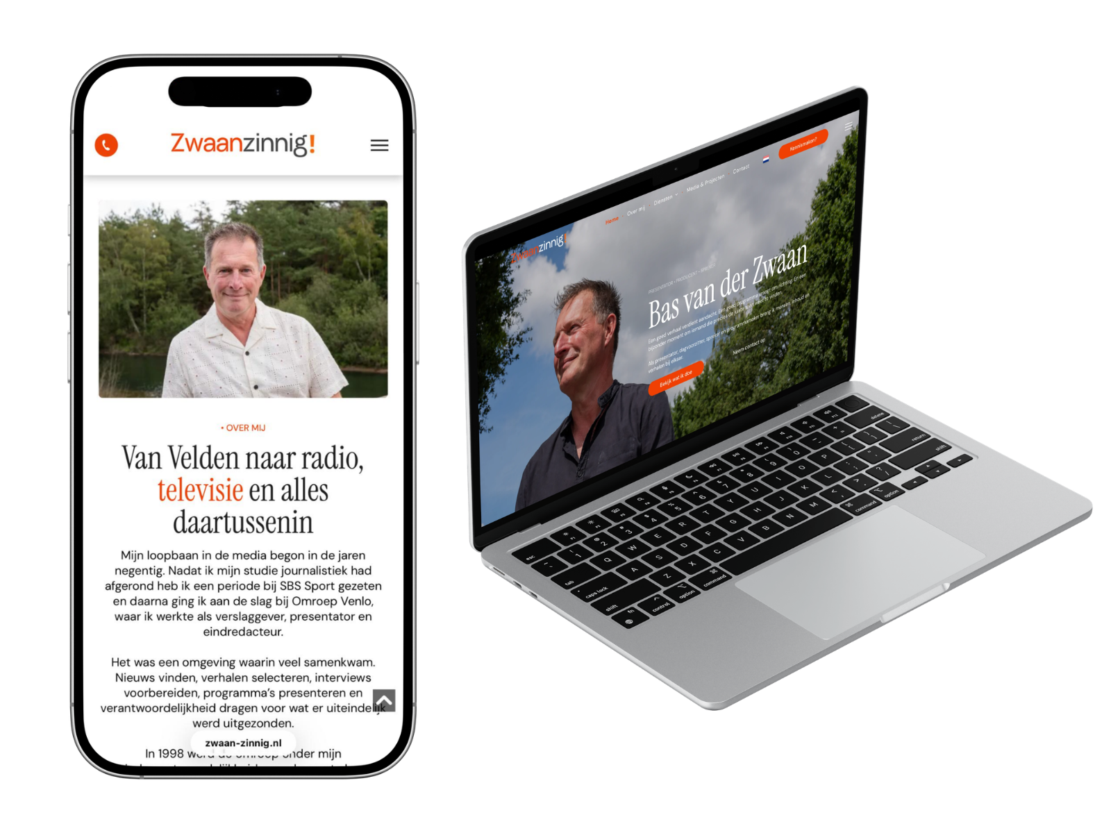 Mockup van ZwaanZinnig!